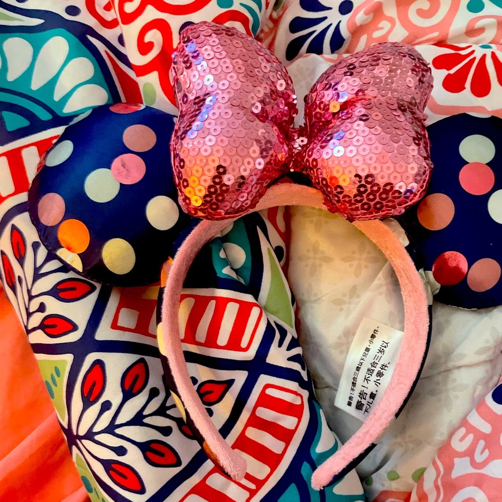 Pink and Purple Polka Dot ears